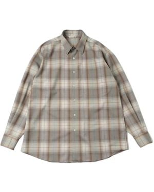AURALEE Check Shirt - Gray