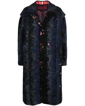 VITELLI Printed Coat - Blue