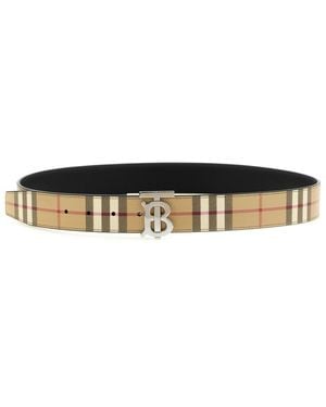 Burberry Checks Reversible Belt - White