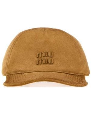 Miu Miu Solid Baseball Hat - Brown