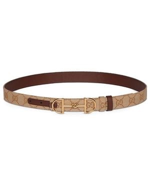 Gucci Logo Reversible Belt - Brown