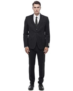 Corneliani Notched Lapel Suit - Black