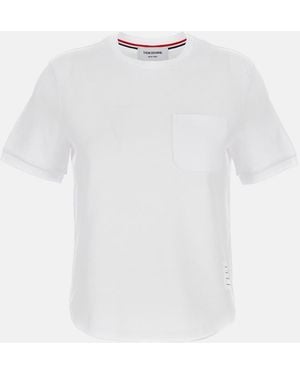 Thom Browne Cotton Milano Pocket Tee - White