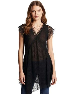 DSquared² Lace V Neck Mini Dress - Black