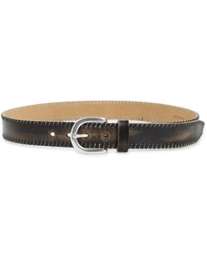 Our Legacy Textured Buckle Belt - Brown