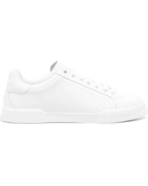 Dolce & Gabbana Leather Sneakers - White