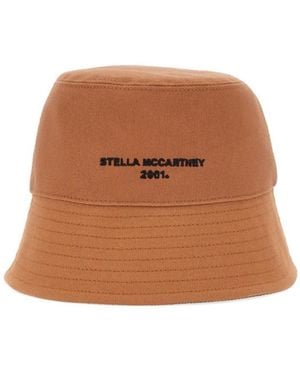Stella McCartney Camel Logo Bucket Hat - Brown