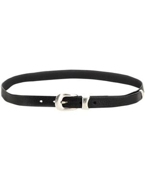 Our Legacy Textured Buckle Belt - Black