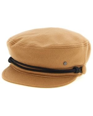 Maison Michel Camel Logo Bakerboy Hat - Natural