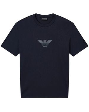 Emporio Armani Logo Crew Neck T-Shirt - Blue