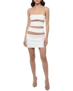 Monot Strapless Mini Dress - White
