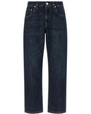 Brunello Cucinelli Straight Mid Rise Jeans - Blue
