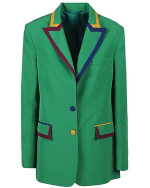 ALESSANDRO ENRIQUEZ Single-Breasted Blazer - Green