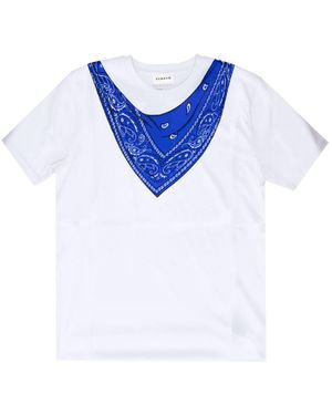 P.A.R.O.S.H. Crew Neck Printed T-Shirt - Blue