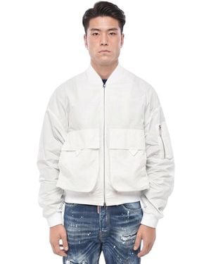 DSquared² Solid Bomber Jacket - White