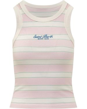 MC2 Saint Barth Stripes Top - White
