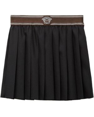 Versace Pleated Mini Skirt - Black