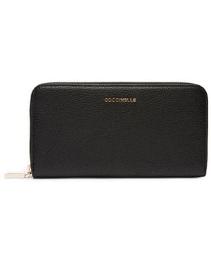 Coccinelle Metallic Soft Solid Wallet - Black
