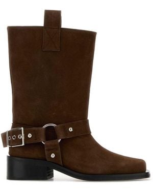 Ganni Suede Boots - Brown