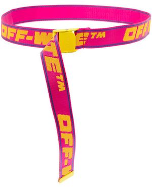 Off-White c/o Virgil Abloh Fuchsia Logo Adjustable Buckle Belt - Pink