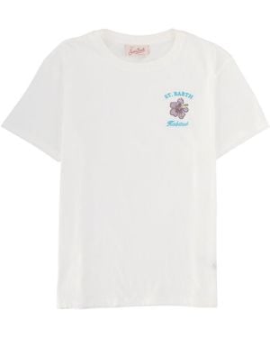 MC2 Saint Barth Graphic Crew Neck T-Shirt - White