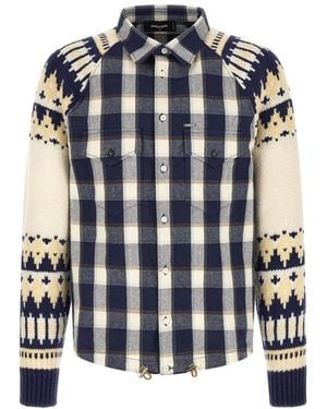 DSquared² Check Relaxed Shirt - Blue
