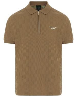 BOSS Shirt Collar Polo - Brown