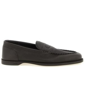 John Lobb Textured Pace Loafers - Black