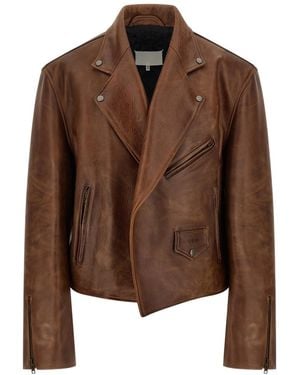 Maison Margiela Notched Lapel Jacket - Brown
