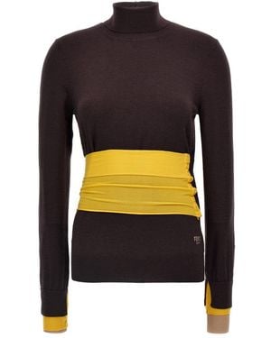 Fendi Wool Turtleneck Jumper - Black