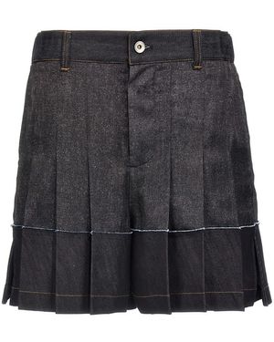 Sacai Flounced Shorts - Gray