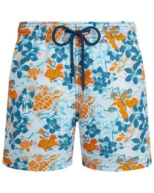 Vilebrequin Floral Swim Shorts - Blue