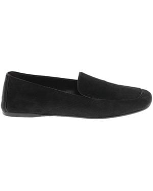 KHAITE Suede Loafers - Black