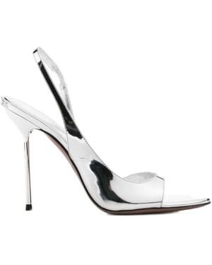 Paris Texas Lidia Slingback Heels - White