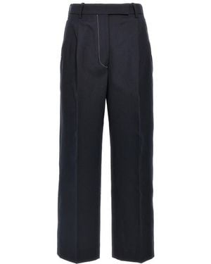 Thom Browne High Waisted Double Pleat Trou - Blue