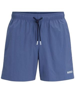 BOSS Logo Swim Shorts - Blue