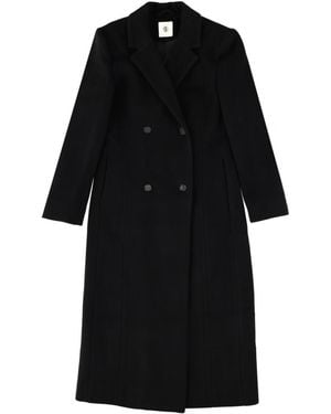 THE GARMENT Solid Trench Coat - Black