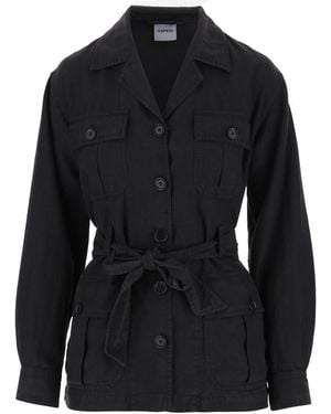 Aspesi Safari Jacket With Belt - Black