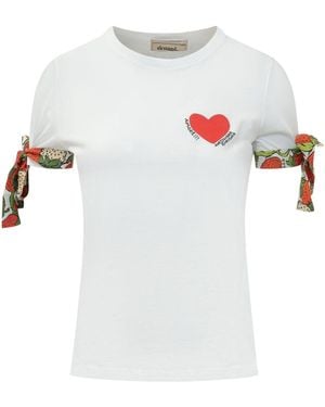 ALESSANDRO ENRIQUEZ Printed Crew Neck T-Shirt - White