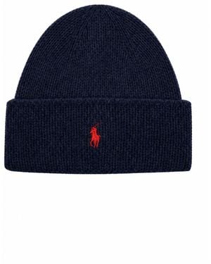 Polo Ralph Lauren Dark Solid Beanie Cap - Blue