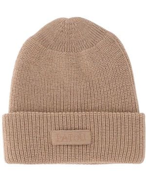 Patou Logo-Embroidered Beanie - Natural