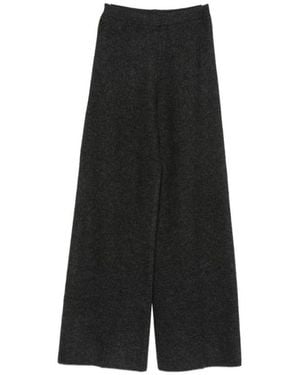 Semicouture Flared Flat Front Pants - Black