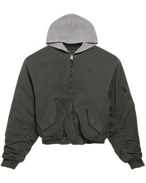 Balenciaga Solid Hood Jacket - Gray