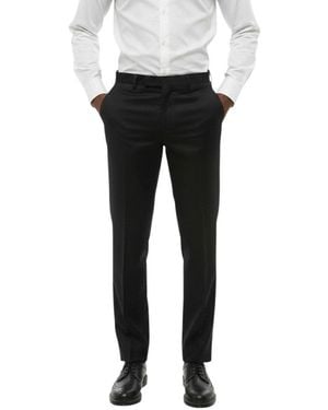 Corneliani Flat Front Trousers - Black