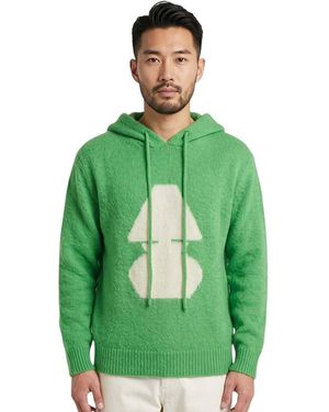 Autry Logo Hooded Sweater - Green