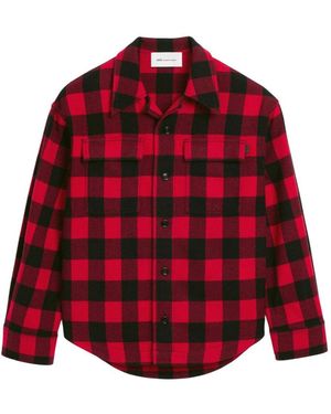 Ami Paris Relaxed Check Shirt - Red