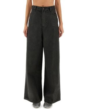 Alysi Flared High Rise Jeans - Black