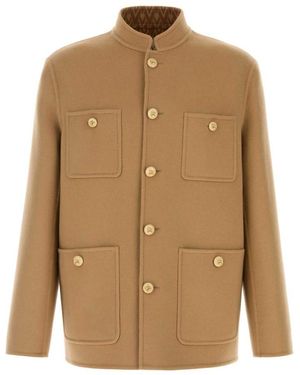 Valentino Solid Jacket - Brown