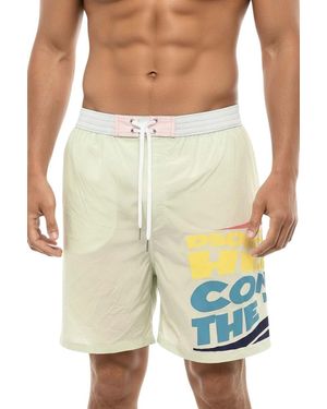 DSquared² Pastel Logo Swim Shorts - Blue