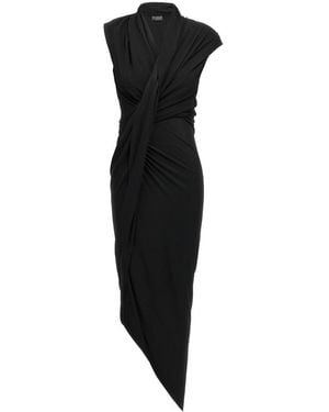 Balenciaga Draped Dress - Black